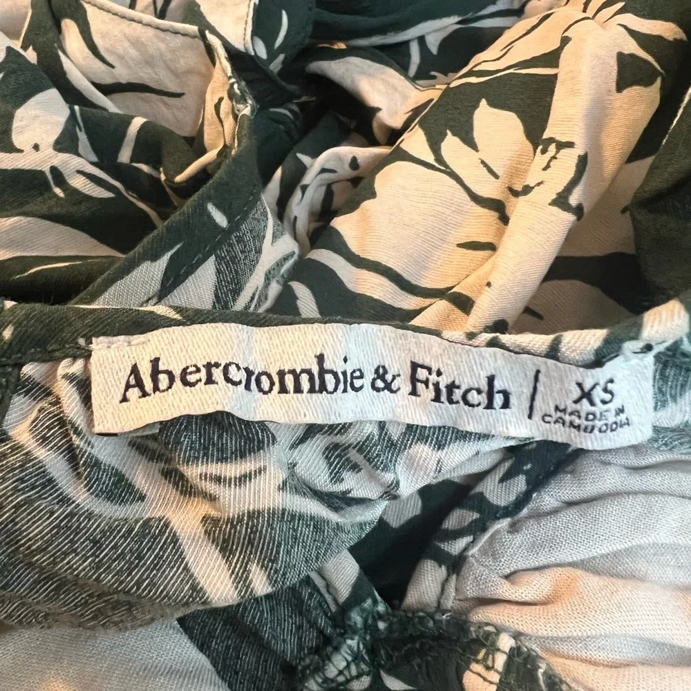 Abercrombie & Fitch Long Sleeve‎ Plunge Cutout Keyhole Tropical Maxi Dress XS